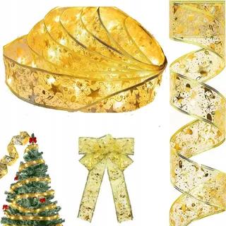 Weihnachtsbaum Led Kette 5M Gold Weihnachtsband 50 Leds Mit Warmen Farben - Gold/Gelb