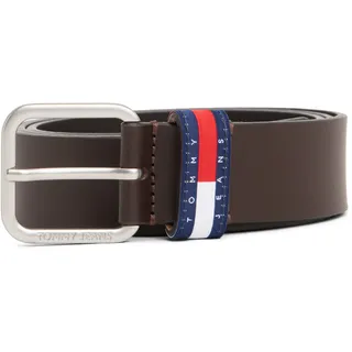 Tommy Hilfiger Tommy Jeans Ledergürtel TJM RYAN 3.5 cm breit mit Logo auf Gürtelschlaufe braun 95