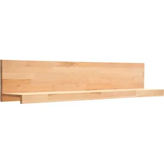 Wandboard MCA LIVING "Fenja Wandpaneel, Wandregal, Regal, Regal mit Boden", braun (kernbuchefarben), B:150cm H:27cm T:22cm, Massivholz, Regale, Wandboard, Massivholz, Kernbuche, 1 Boden mit Blende, Breite 150 cm