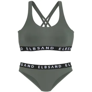 ELBSAND Bustier-Bikini Damen Grün 34 Cup B