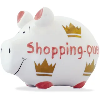 Sparschwein Company - Spardose Shopping-Queen 12,5 x 9 x 9 cm | Keramik Sparschwein, Geldgeschenk zum Geburtstag, 10026912