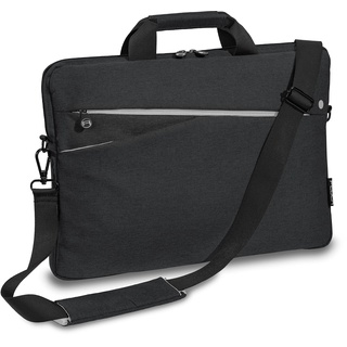 Pedea - Laptoptasche *Fashion* Notebook-Tasche bis 15,6 Zoll - Laptop Umhängetasche mit Schultergurt - Laptophülle schwarz - Notebooktasche für Damen & Herren