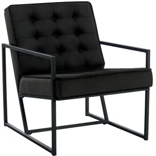 CLP Lounger Avon Samt 0 x 0 x 0 cm Schwarz