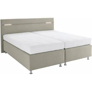 Westfalia Schlafkomfort Boxspringbett 200 x 200 cm H2 Beige