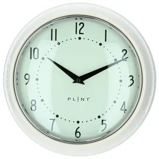 Plint Wanduhr Küchenuhr Retro cream cremeweiß weiß weiß