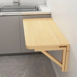 Platzsparender Wandklapptisch - Massivholz 100 x 40 cm Vielseitiger Esstisch & Werkbank Perfekt für kleine Räume Einfache Lagerung & Modernes Design