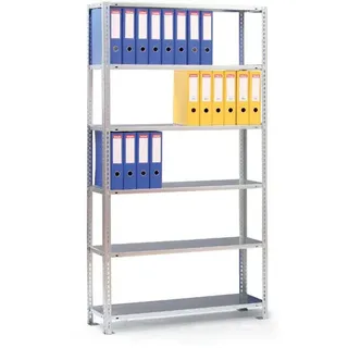 Ordnerregal COMPACT, 2200 x 750 x 300 mm, verzinkt, Basis