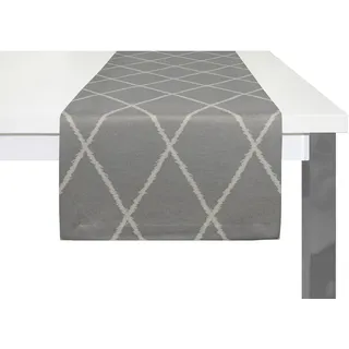 ADAM Audio Tischläufer "Casket Valdelana Light" Gr. 1, grau (dunkelgrau), B:50cm L:150cm, Bio-Baumwolle, Tischdecken