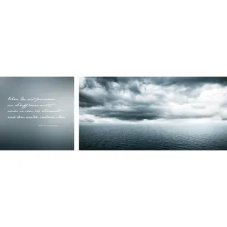 Leinwandbild QUEENCE "Endloses Meer" Bilder Gr. B/H/T: 100 cm x 40 cm x 2 cm, bunt Leinwandbilder 2er-Set