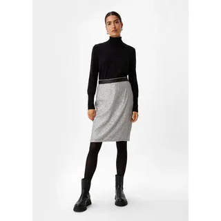 comma Minirock Rock Chiffon-Rock mit Pailletten silberfarben 36