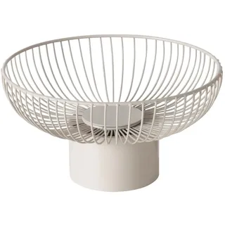 Boltze Deko-Schale Ø 28 cm CINDY, Ø 28 cm - Beige - Metall - pulverbeschichtet - mit Fuß