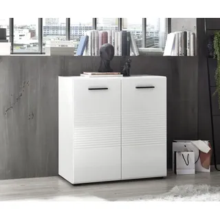 Bega Consult Kommode 80 x 83 x 40 cm Schwarz / Weiß