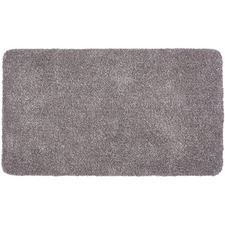 ASTRA waschbarer Fußabstreifer Baumwolle – saugstarke Fußmatte Entra – rutschfeste Matten – (75 x 130 cm – grau)