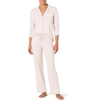 Amazon Essentials Damen Schlafanzug-Set Baumwollmodal langärmliges Hemd und Lange Hose