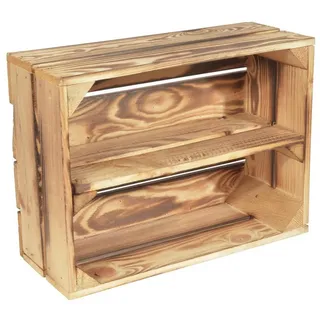 CHICCIE Gewürzregal Holzregal hell geflammt, 1-tlg. braun 38 cm x 28 cm x 15 cm