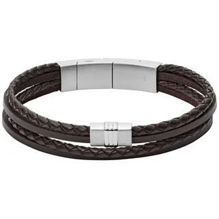 Fossil Herren Armband Leder braun JF02934040 Größe 175-190 mm