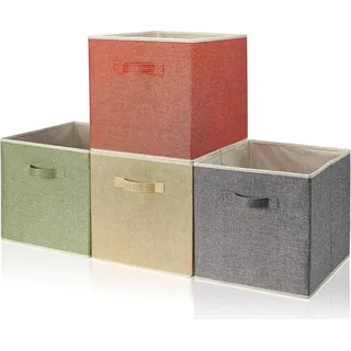 luxuskollektion Aufbewahrungsbox 33 x 38 x 33 cm 4-tlg. grau