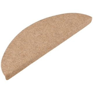 vidaXL Stufenmatten Selbstklebend 10 STK., Waschbare Faltbare Treppenmatte, Treppenteppich mit Klebestreifen auf der Rückseite, Stufenteppich Treppenschutz, Beige