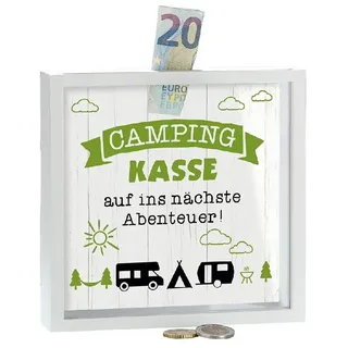 Gilde Camping Kasse Spardose 15 cm