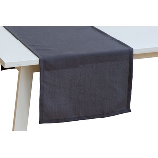 Tischläufer PANAMA anthrazit (BL 50x150 cm) BL 50x150 cm grau Tischdecke Tischband - grau