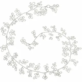 Loberon Girlande Maldon, Silber | zart & Filigran, Dezente Eleganz, Biegsam, Dekoration, Weihnachtsdeko, Weihnachten, Stahl, Kupfer