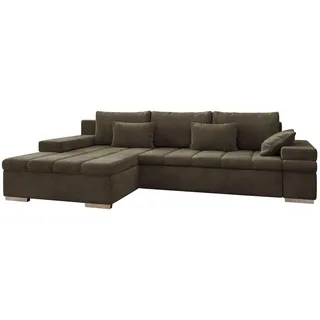 Mirjan24 Eckcouch Textil 6-Sitzer Braun