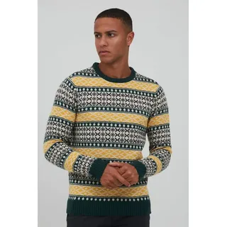 Blend Norwegerpullover BHTjorben Stilvoller Norweger-Pullover mit Rundhalsausschnitt grün XL (56)