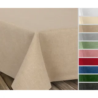 Beautex Tischdecke Fleckenabweisende bügelfreie Tischdecke mit Lotuseffekt, Leinenoptik (1-tlg) braun Eckig | 90 cm x 90 cm
