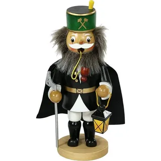 Dekoteam24 Räucherfigur Bergmann mit Umhang u. Laterne 17 cm Schwarz