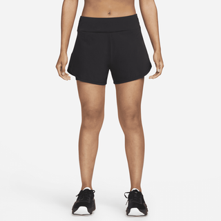 Nike Dri-FIT Bliss 2-in-1-Shorts mit mittelhohem Bund für Damen (ca. 7,5 cm) - Schwarz, XS (EU 32-34)