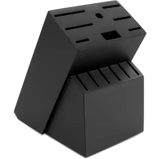 RedCall Universal-Messerblockhalter, großer Holz-Bambus-Messerblock ohne Messer, 14 Schlitze, Universal-Messerhalter, Arbeitsplatte, Metzgerblock, Messeraufbewahrung, Organizer für Küche (schwarz)