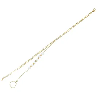 Fußkette ADELIA ́S "Fußkettchen – aus Edelstahl", gold, Fußketten, Damen, Edelstahl, Zum Verschenken – passend für viele Anlässe