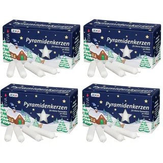 Pyramidenkerzen klein, weiß ca. 14 x 74 mm / 200 Stück Weihnachtskerzen, Adventskerzen, Christbaumkerzen, Baumkerzen, Kerzen