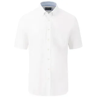 FYNCH-HATTON Kurzarmhemd Summer Slub Solids, B.D., 1/2 white weiß XL
