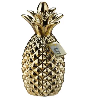 Relaxdays 2 x Spardose Ananas gold