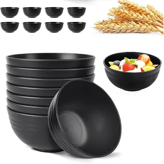 Set von 8 Müslischalen 700 ml, bruchsicheres Plastik, für Kinder und Erwachsene, für Camping
