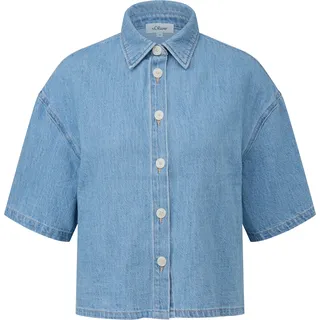 s.Oliver Boxy Denim-Bluse blau 46