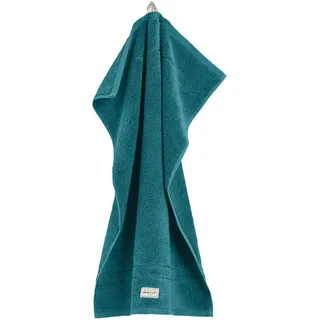 GANT Gästetuch - Premium Handtuch, Frottee, Baumwolle, Logo, uni Türkis / 30x50cm