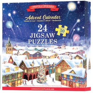 empireposter Adventskalender Christmas Memories - Puzzle - 24 x 50 Teile Weihnachtspuzzle (50-tlg)