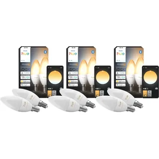 Philips Hue Kerzenlampe White Ambiance E14 6er-Pack