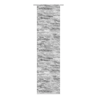 Home fashion Schmidt Schiebevorhang Walli 60 x 245 cm Polyester Grau