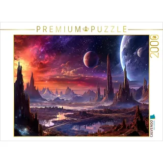 CALVENDO Puzzle Science Fiction - Reise zu fremden Planeten - Andromeda | 2000 Teile Lege-Größe 90 x 67 cm Foto-Puzzle für glückliche Stunden