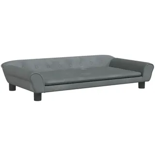 vidaXL Kindersofa Dunkelgrau 100x50x26 cm Samt