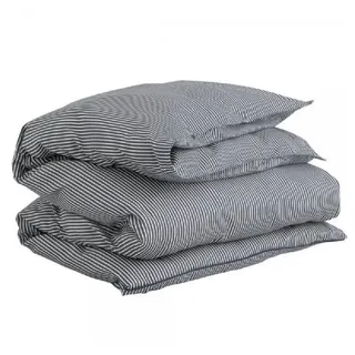Gant Bettwäsche Gant Home Bettwäsche Yarn Dyed Stripe Single Duvet Evening Blue (135x2