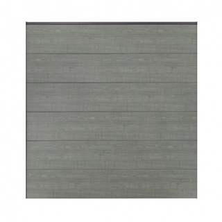 GroJa BasicLine Steckzaun-Set Grey Ash Cut-anthrazit 180x180cm