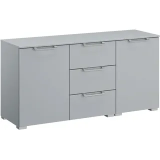 Novel Sideboard, Hellgrau, Kunststoff, 2 Fächer, 3 Schublade(n) Schubladen, 120x61x42 cm, Blauer Engel, Goldenes M, BQ - Bündnis für Qualität, Made in Germany, Typenauswahl, Beimöbel erhältlich, stehend, in verschiedenen Größen Holzdekoren erhältlich, Wohnzimmer, Kommoden & Sideboards, Sideboards