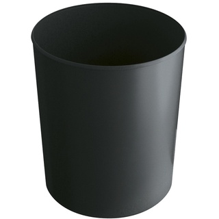 PROREGAL Runder feuerfester Papierkorb & Abfallsammler aus Kunststoff | 20 Liter, HxØ 34x28,3cm | Schwarz