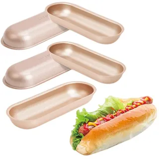 XZJMY Mini-Kastenform, Backform, 17,8 cm, antihaftbeschichtet, Karbonstahl, Hot Dog, Brot, Backformen, 5 Stück