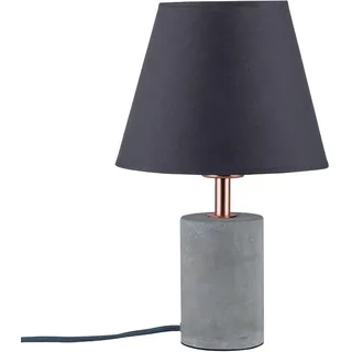 Paulmann 79622 Neordic Tischleuchte Tem max. 1x20W Tischlampe für E27 Lampen Nachttischlampe Grau/Kupfer 230V Stoff/Beton/Metall ohne Leuchtmittel