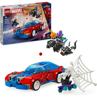 LEGO® Konstruktionsspielsteine Spider-Mans Rennauto & Venom Green Goblin (76279), LEGO Super Heroes, (227 St), Made in Europe bunt
